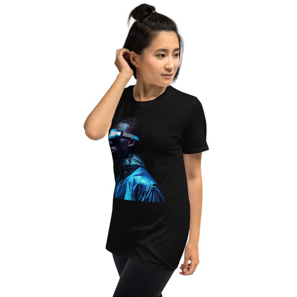 Black blue cyber man: Short-Sleeve Unisex T-Shirt - Image 3