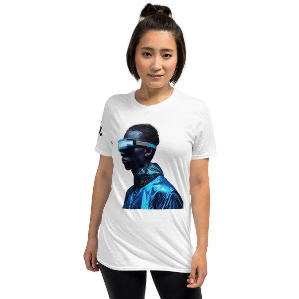 Black blue cyber man: Short-Sleeve Unisex T-Shirt - Image 13