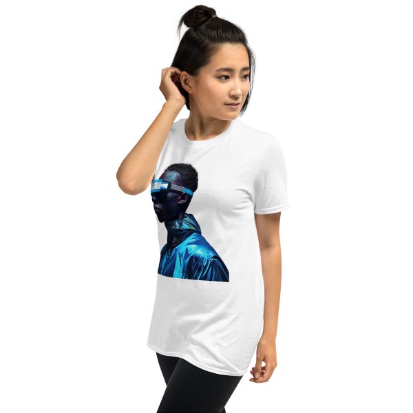 Black blue cyber man: Short-Sleeve Unisex T-Shirt - Image 15