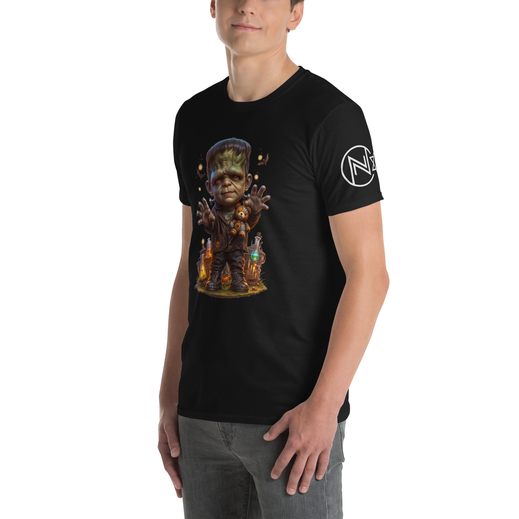 Halloween "Frankenstein" A01: Short-Sleeve Unisex T-Shirt - Image 6