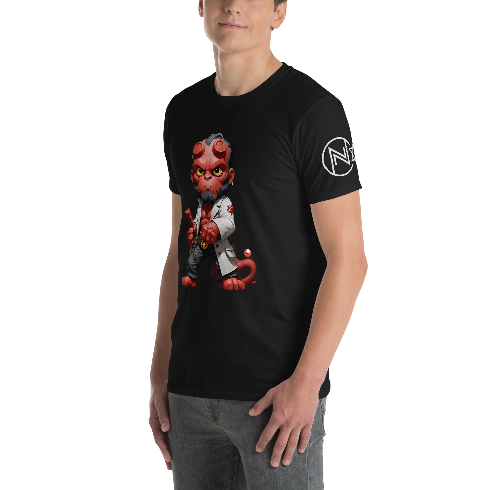 Halloween "HellBoy" A01: Short-Sleeve Unisex T-Shirt - Image 6