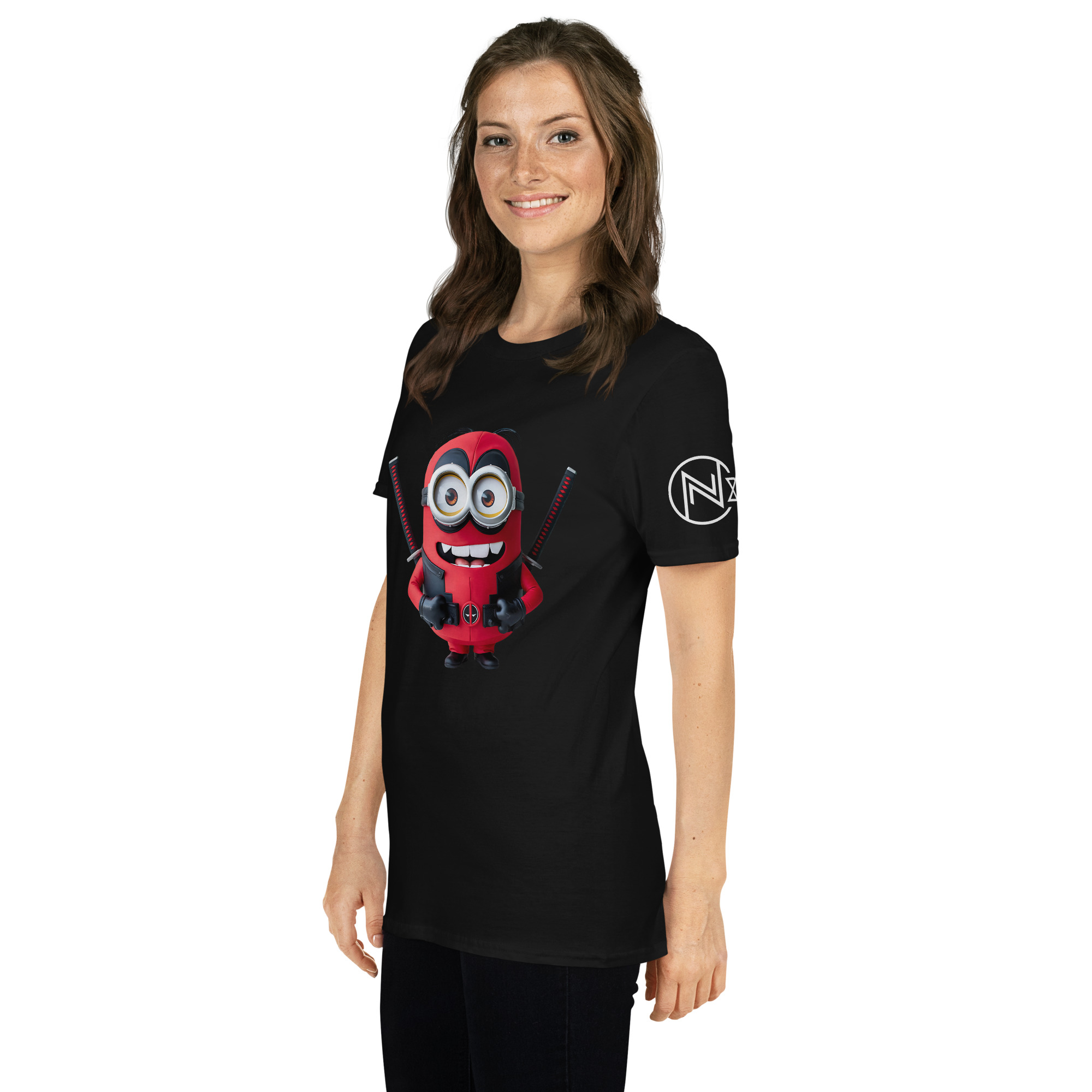 Halloween "DeadPool Minion" A01: Short-Sleeve Unisex T-Shirt - Image 4