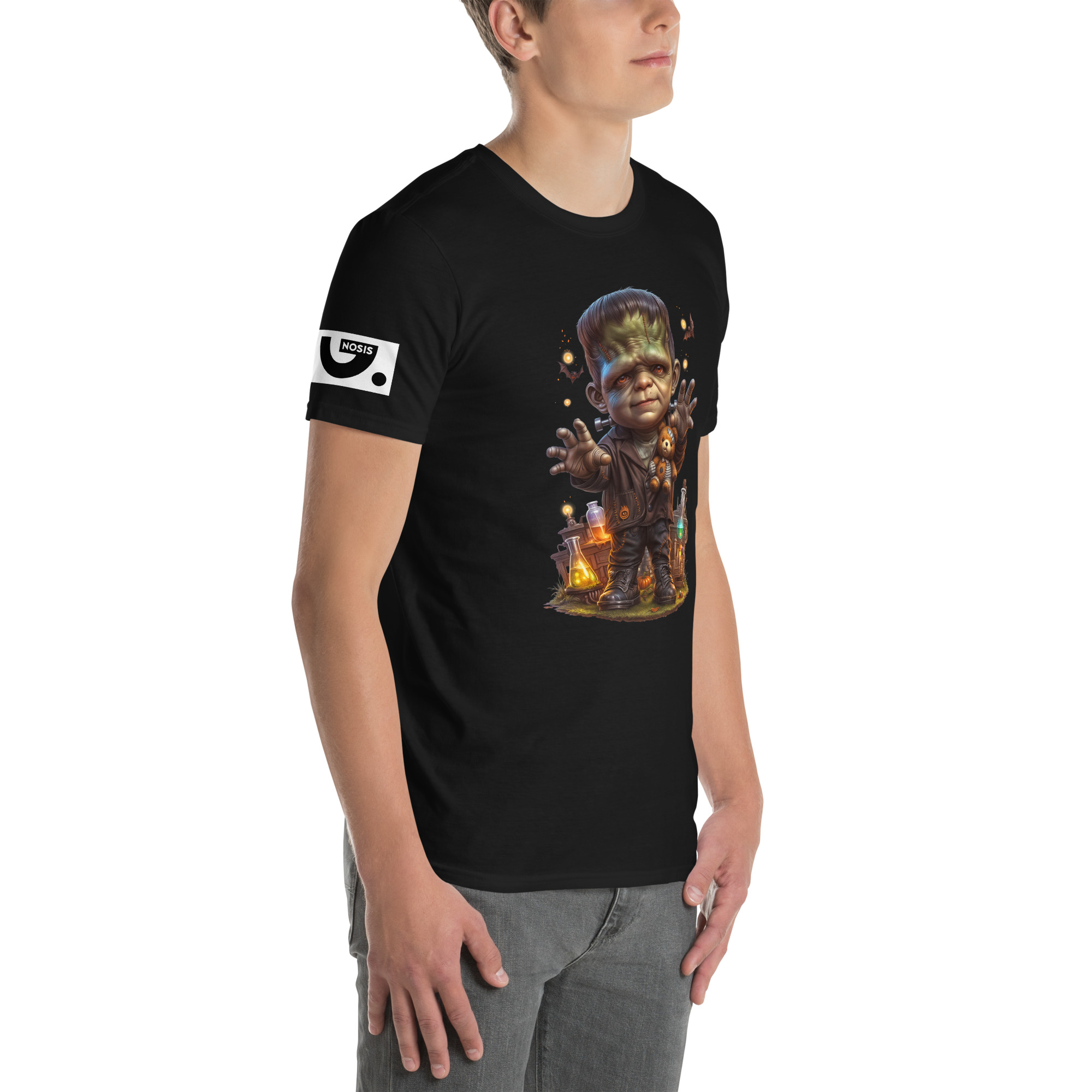 Halloween "Frankenstein" A01: Short-Sleeve Unisex T-Shirt - Image 5