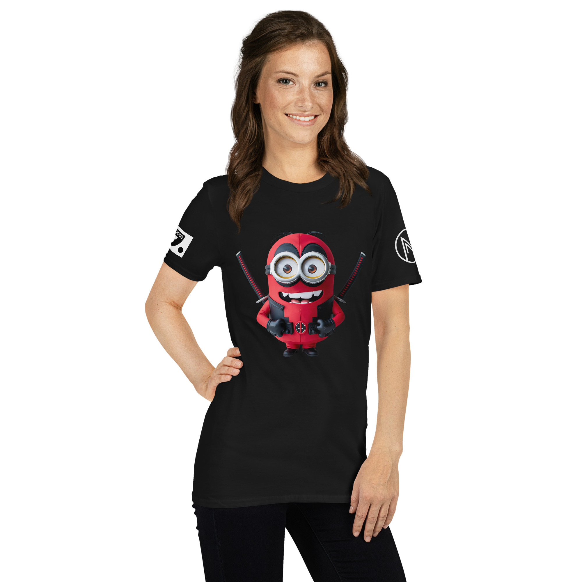 Halloween "DeadPool Minion" A01: Short-Sleeve Unisex T-Shirt - Image 6