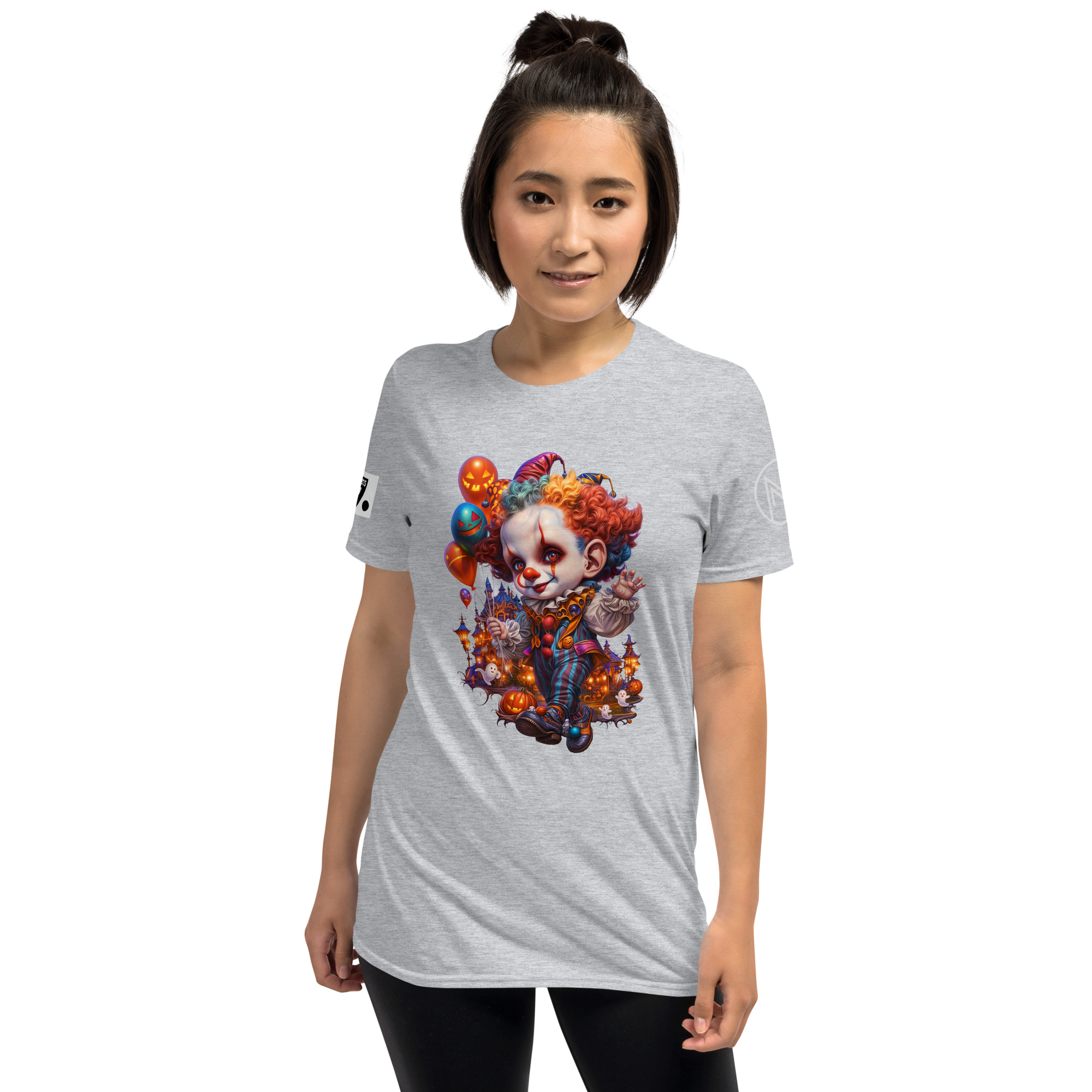 Halloween "Circus Clown" A01: Short-Sleeve Unisex T-Shirt - Image 7
