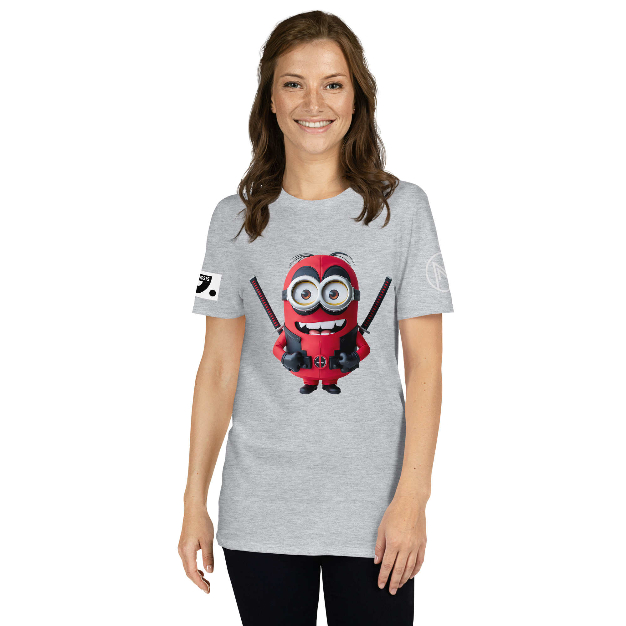 Halloween "DeadPool Minion" A01: Short-Sleeve Unisex T-Shirt - Image 7