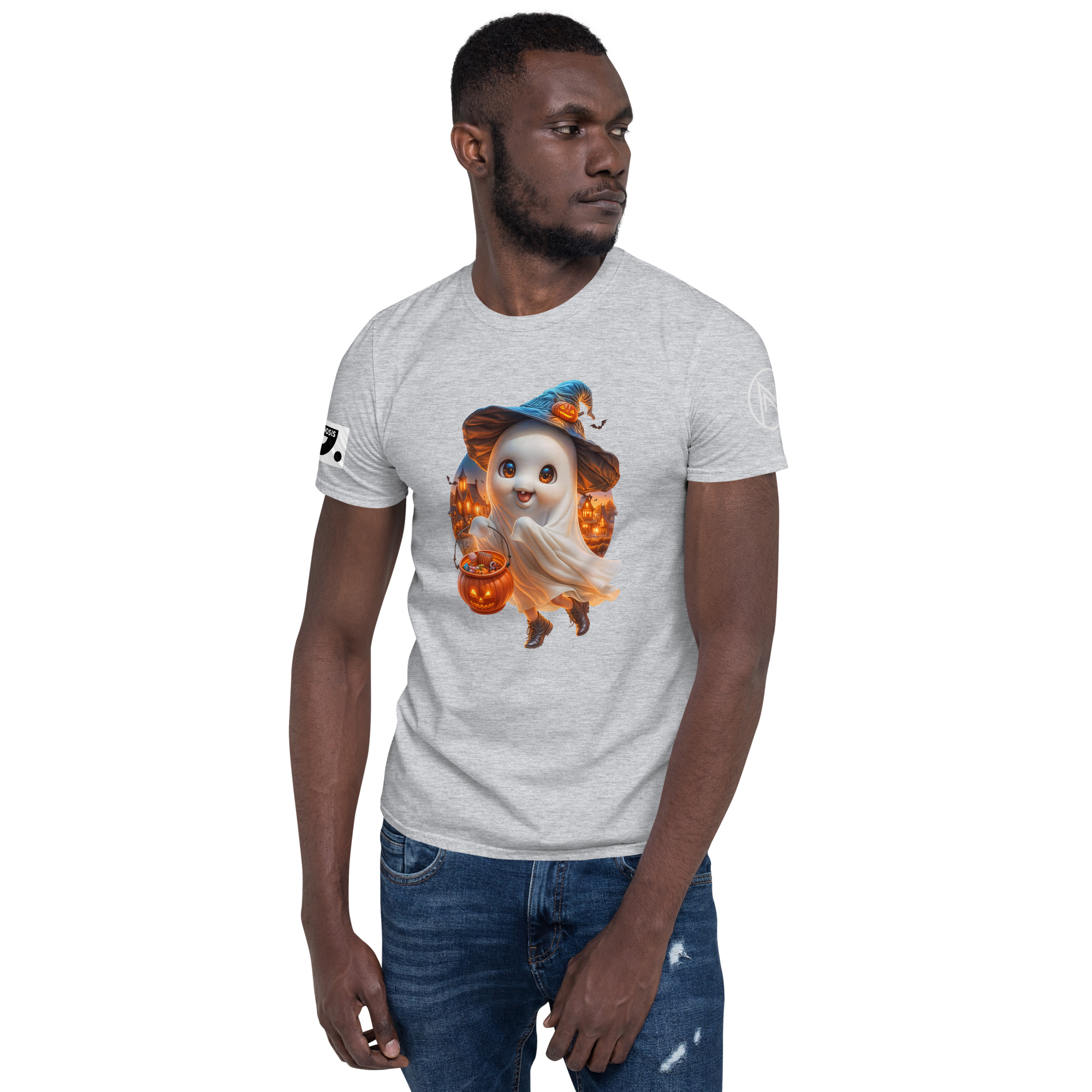Halloween "Ghost" A01: Short-Sleeve Unisex T-Shirt - Image 7