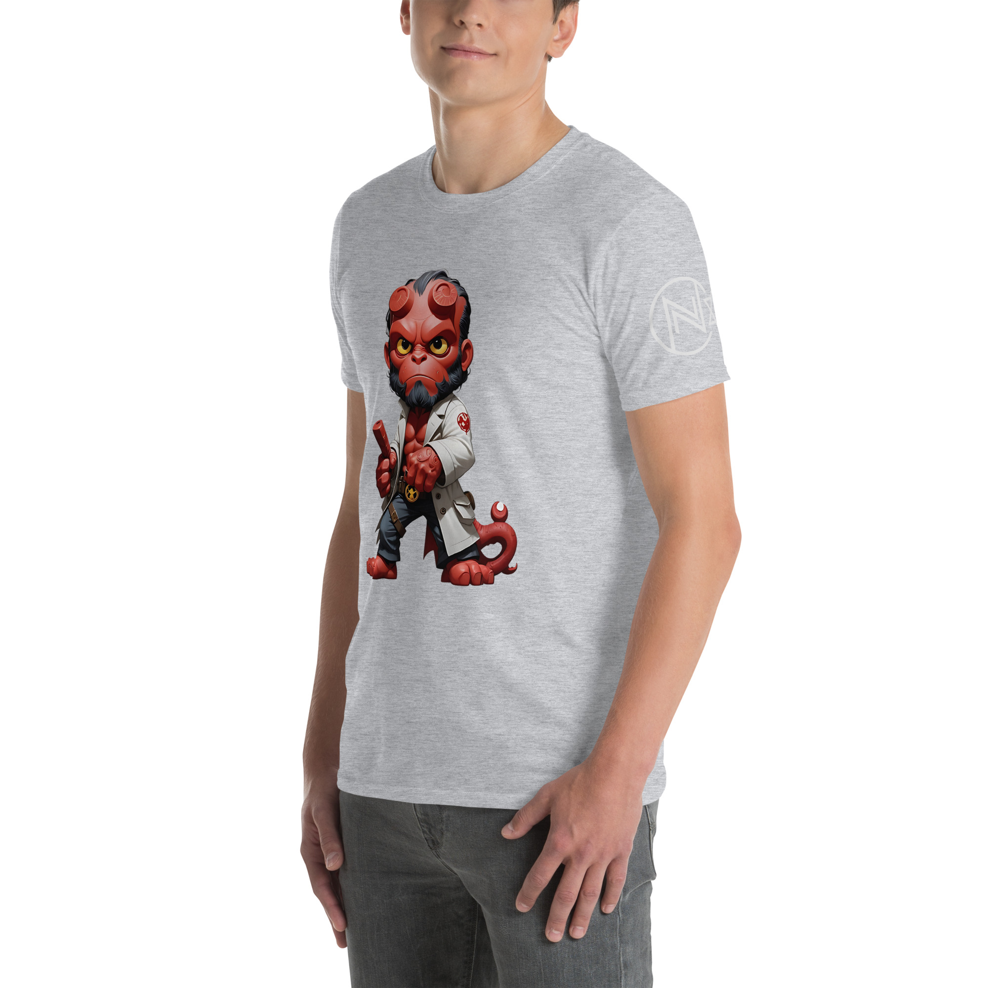 Halloween "HellBoy" A01: Short-Sleeve Unisex T-Shirt - Image 12