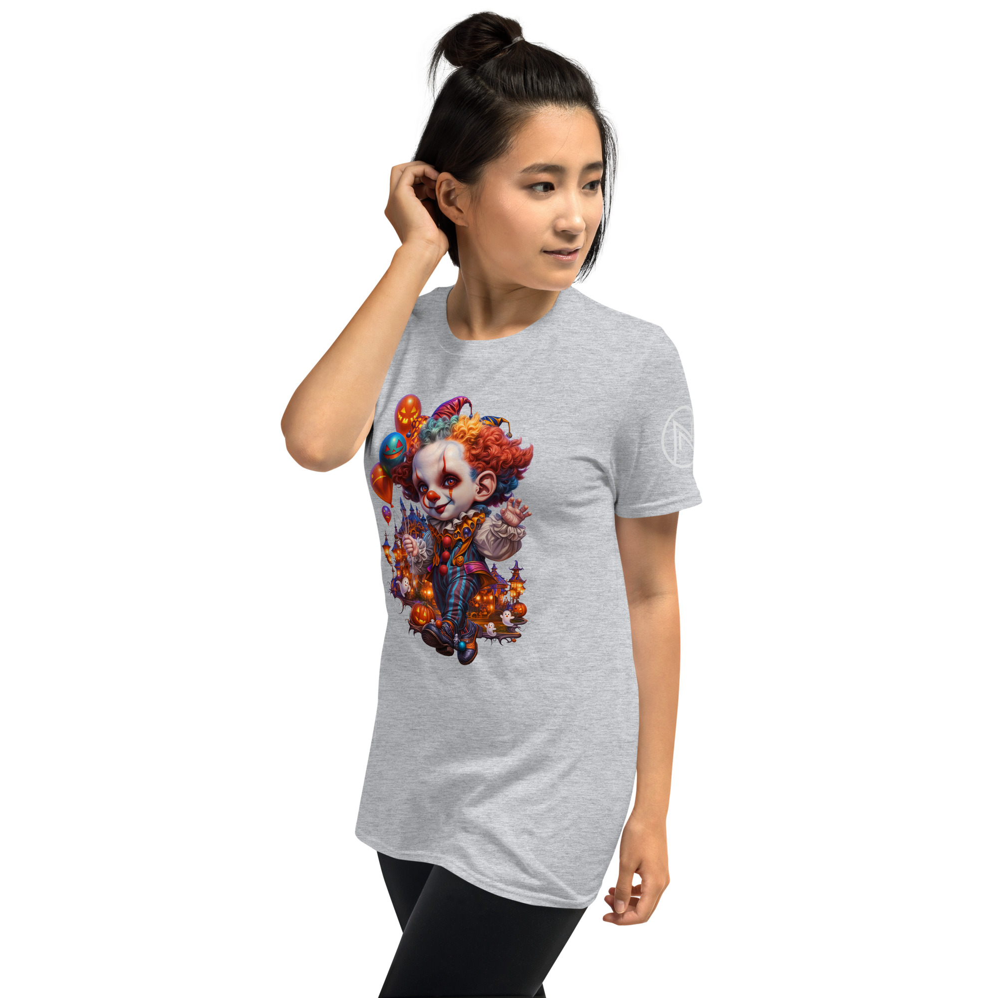 Halloween "Circus Clown" A01: Short-Sleeve Unisex T-Shirt - Image 9