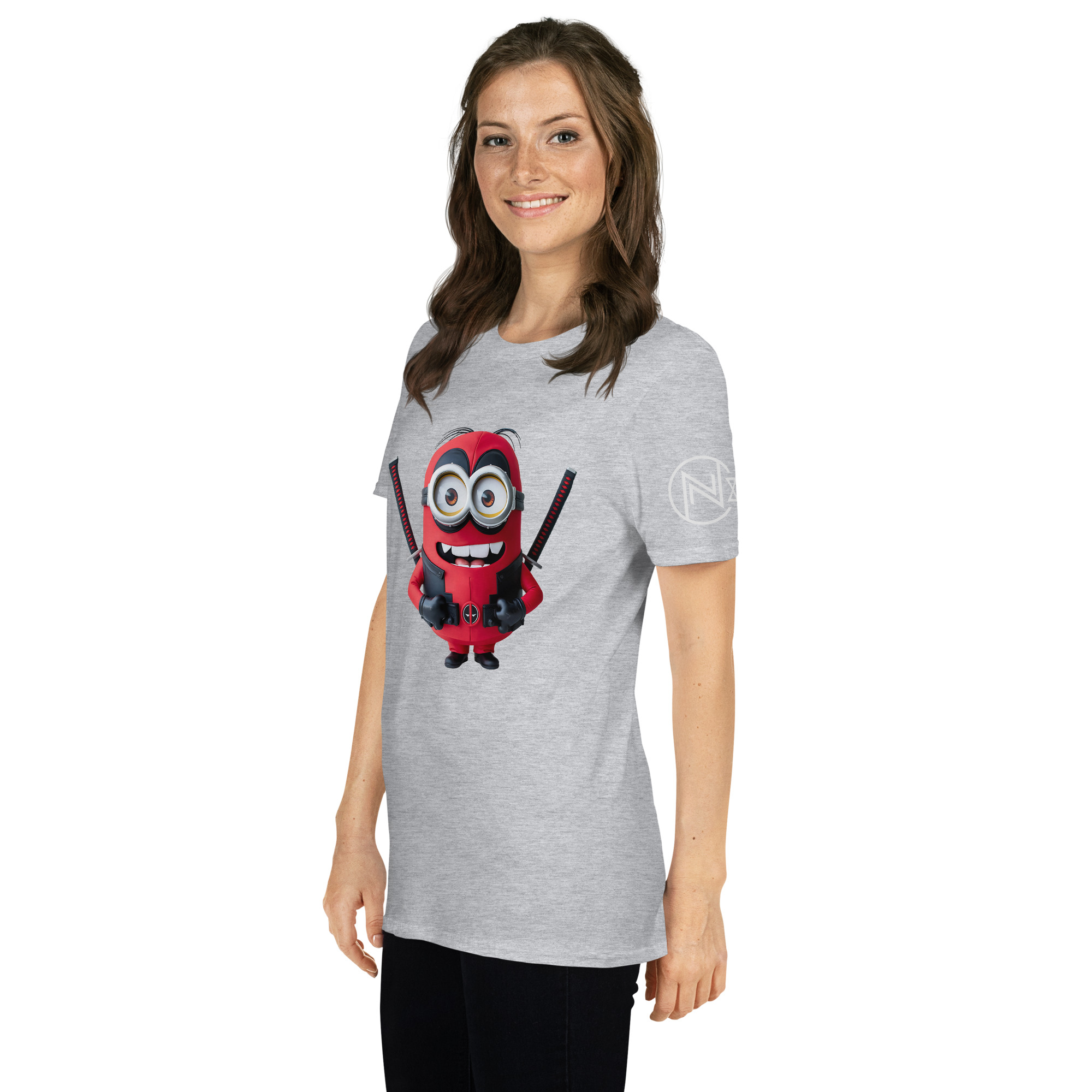 Halloween "DeadPool Minion" A01: Short-Sleeve Unisex T-Shirt - Image 10