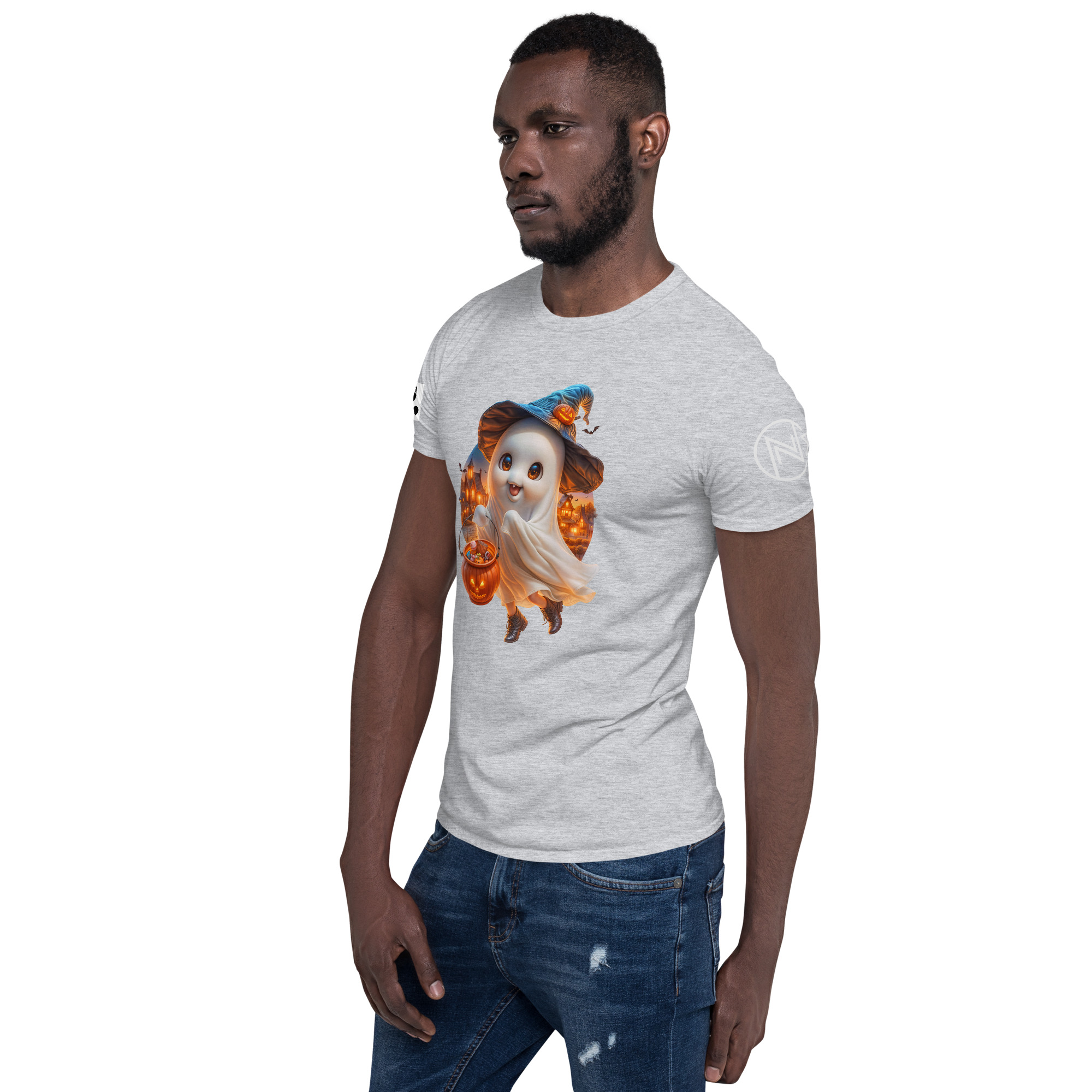Halloween "Ghost" A01: Short-Sleeve Unisex T-Shirt - Image 9