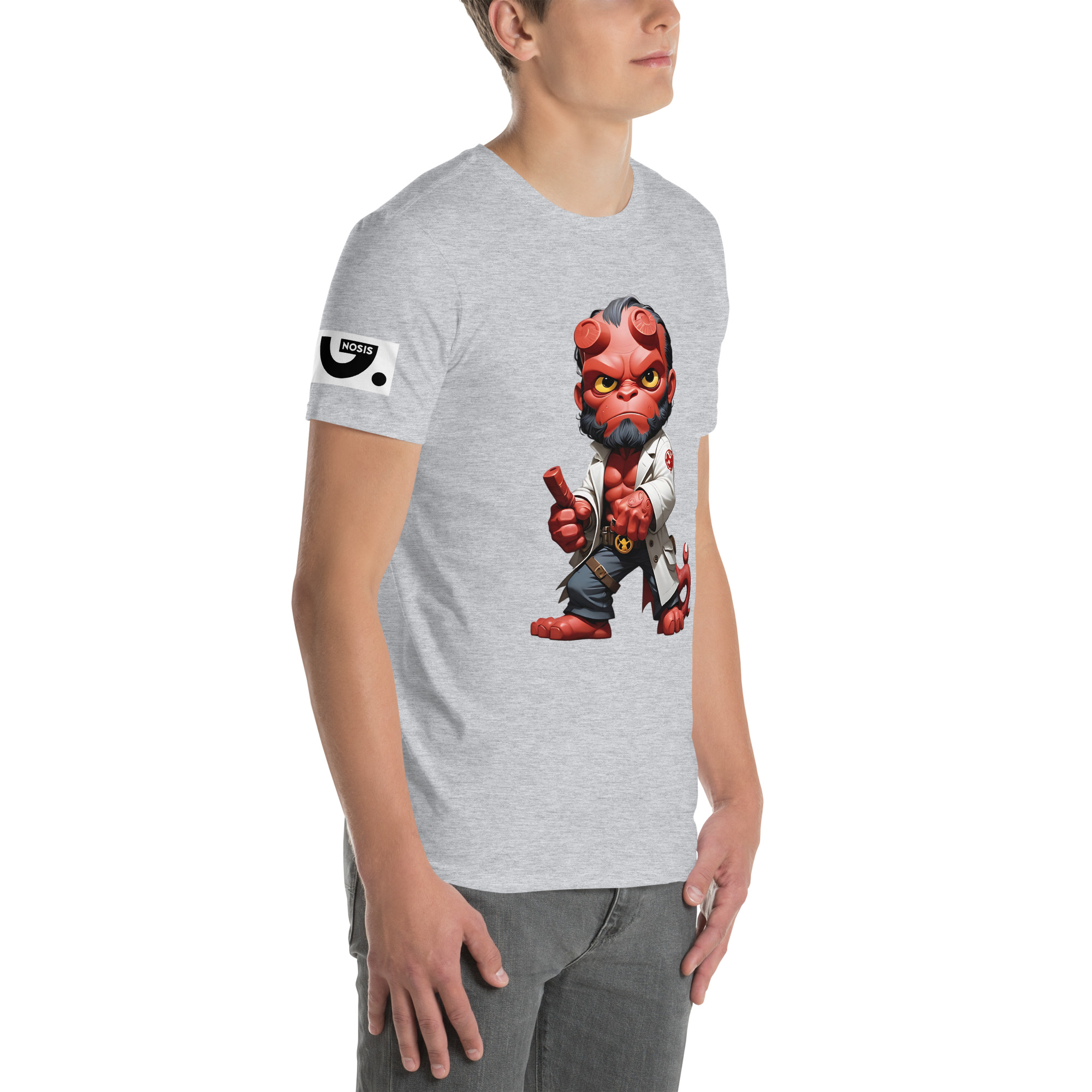 Halloween "HellBoy" A01: Short-Sleeve Unisex T-Shirt - Image 11