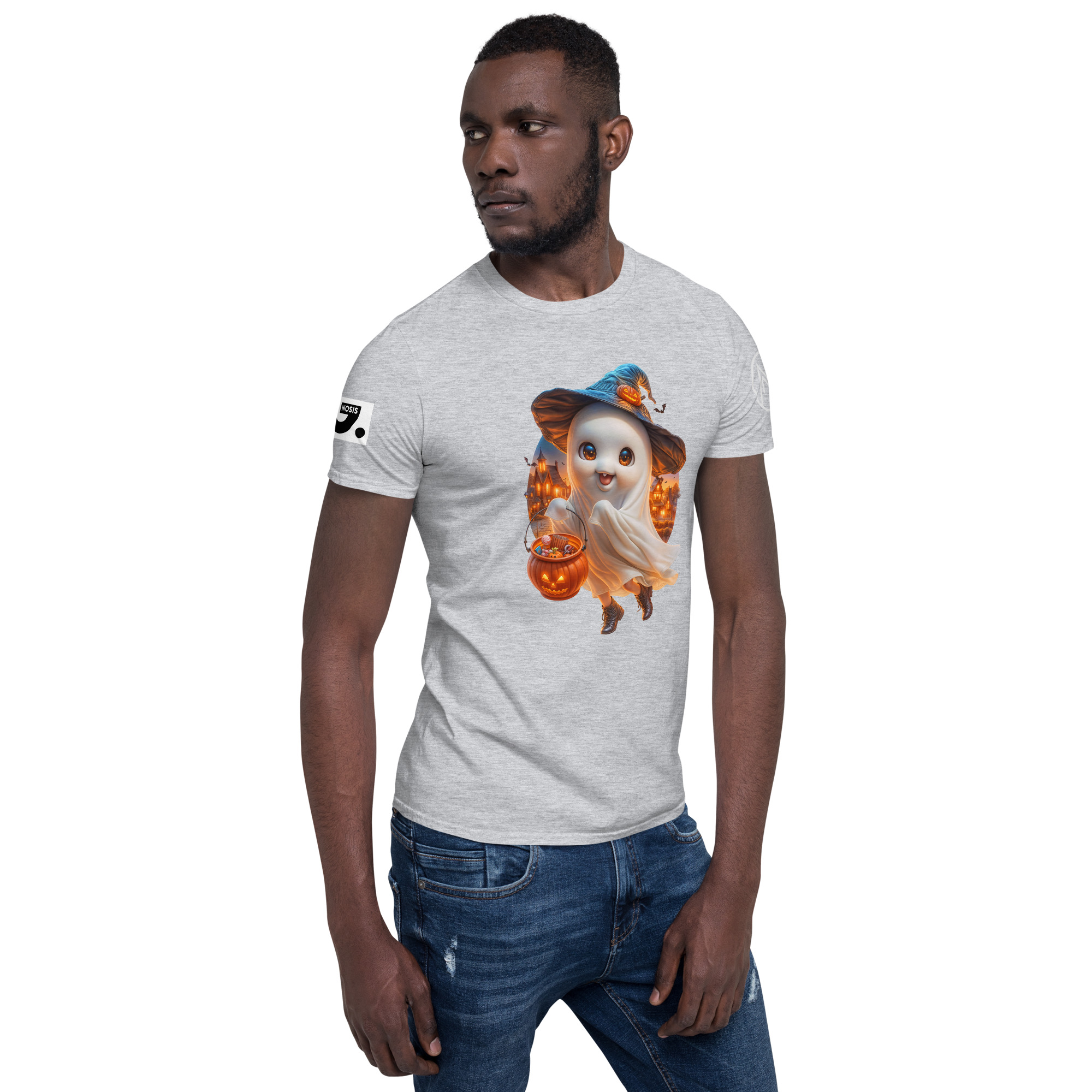 Halloween "Ghost" A01: Short-Sleeve Unisex T-Shirt - Image 8