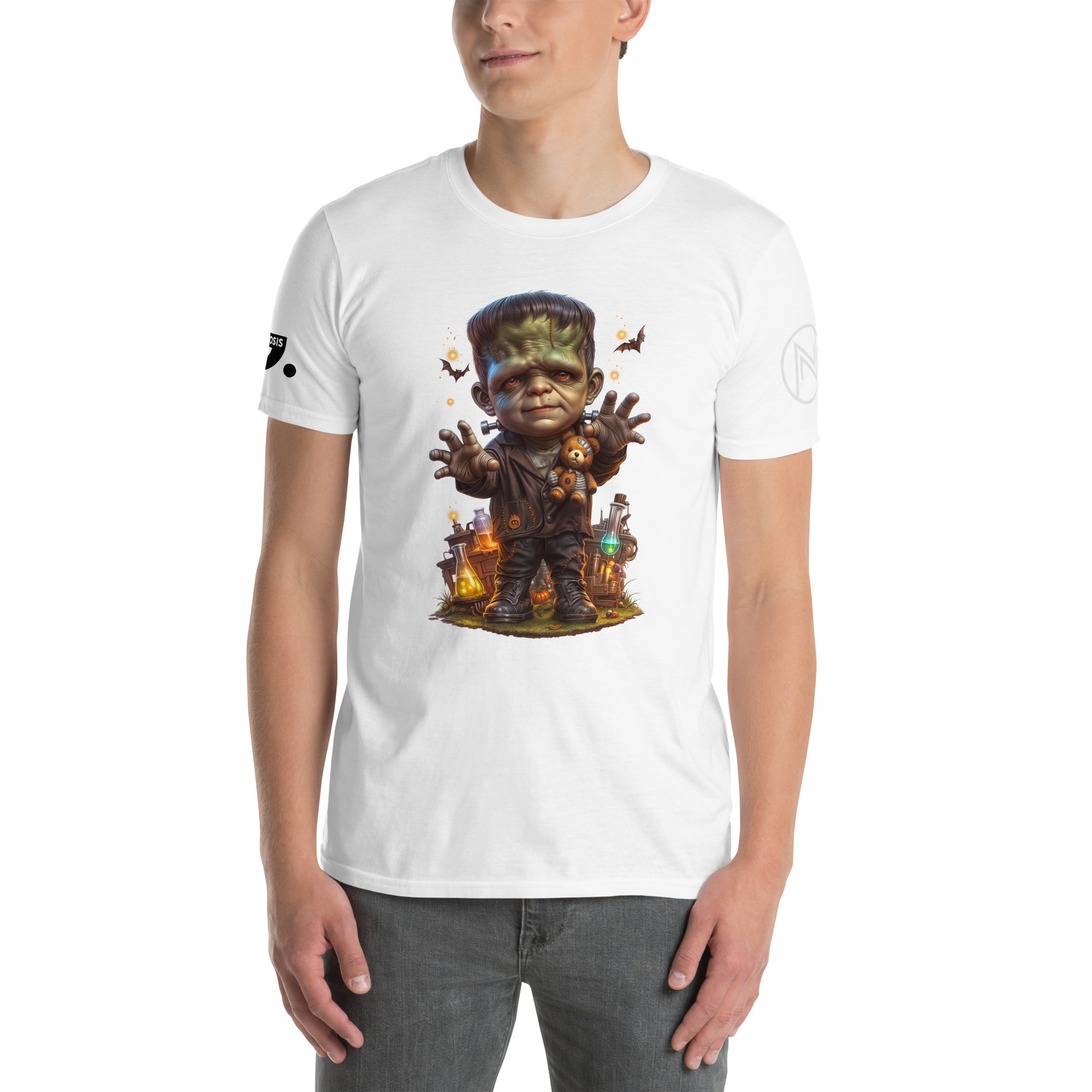 Halloween "Frankenstein" A01: Short-Sleeve Unisex T-Shirt - Image 13