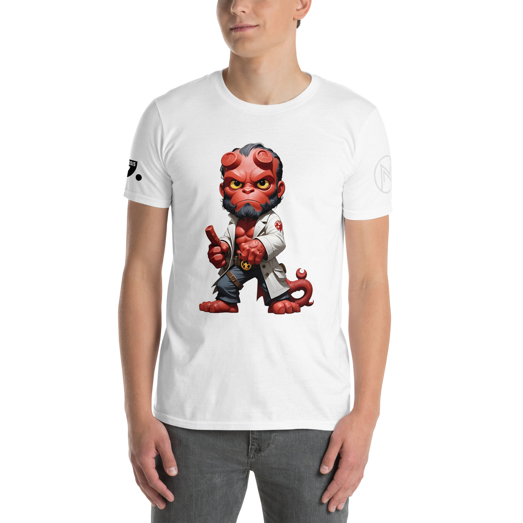 Halloween "HellBoy" A01: Short-Sleeve Unisex T-Shirt - Image 13