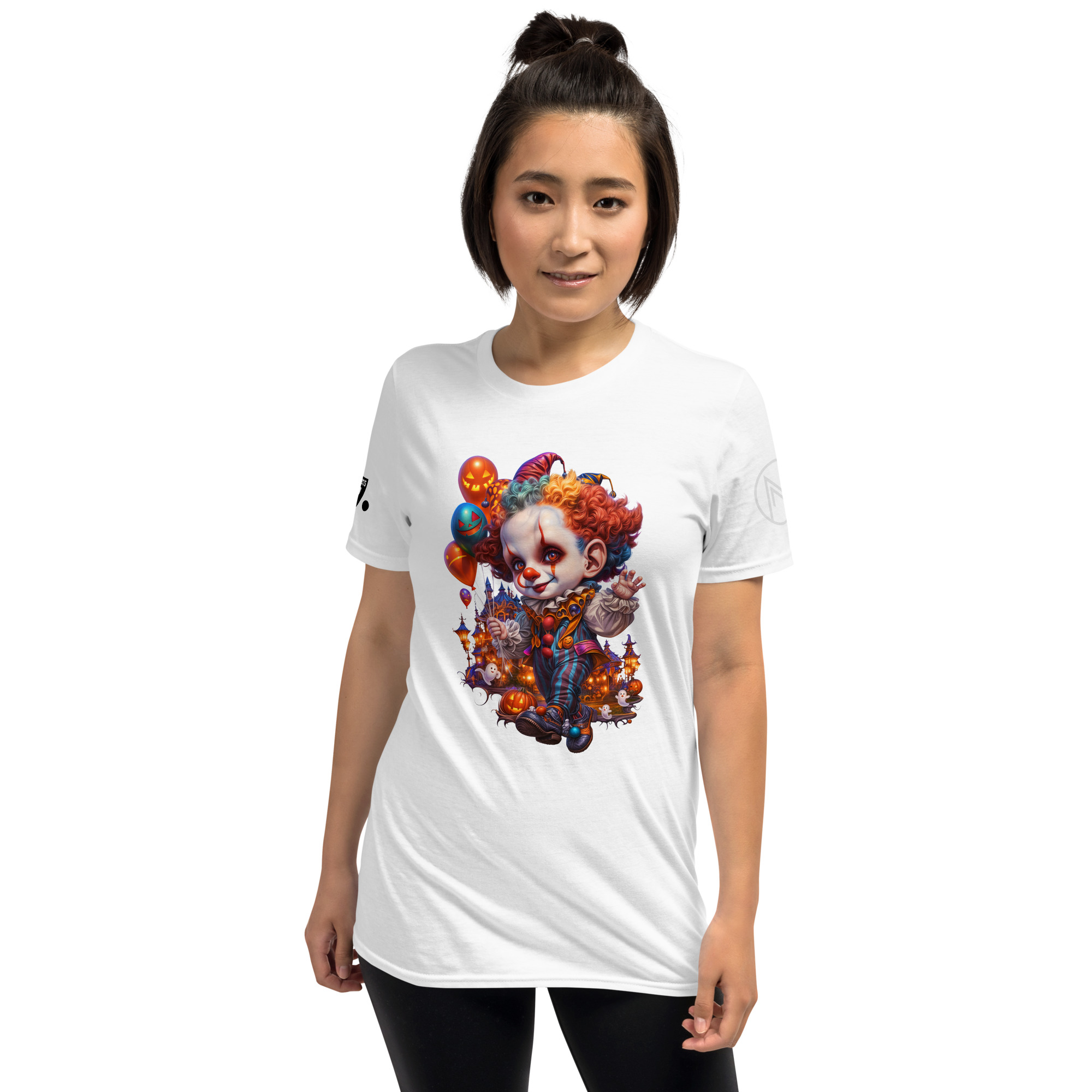 Halloween "Circus Clown" A01: Short-Sleeve Unisex T-Shirt - Image 13