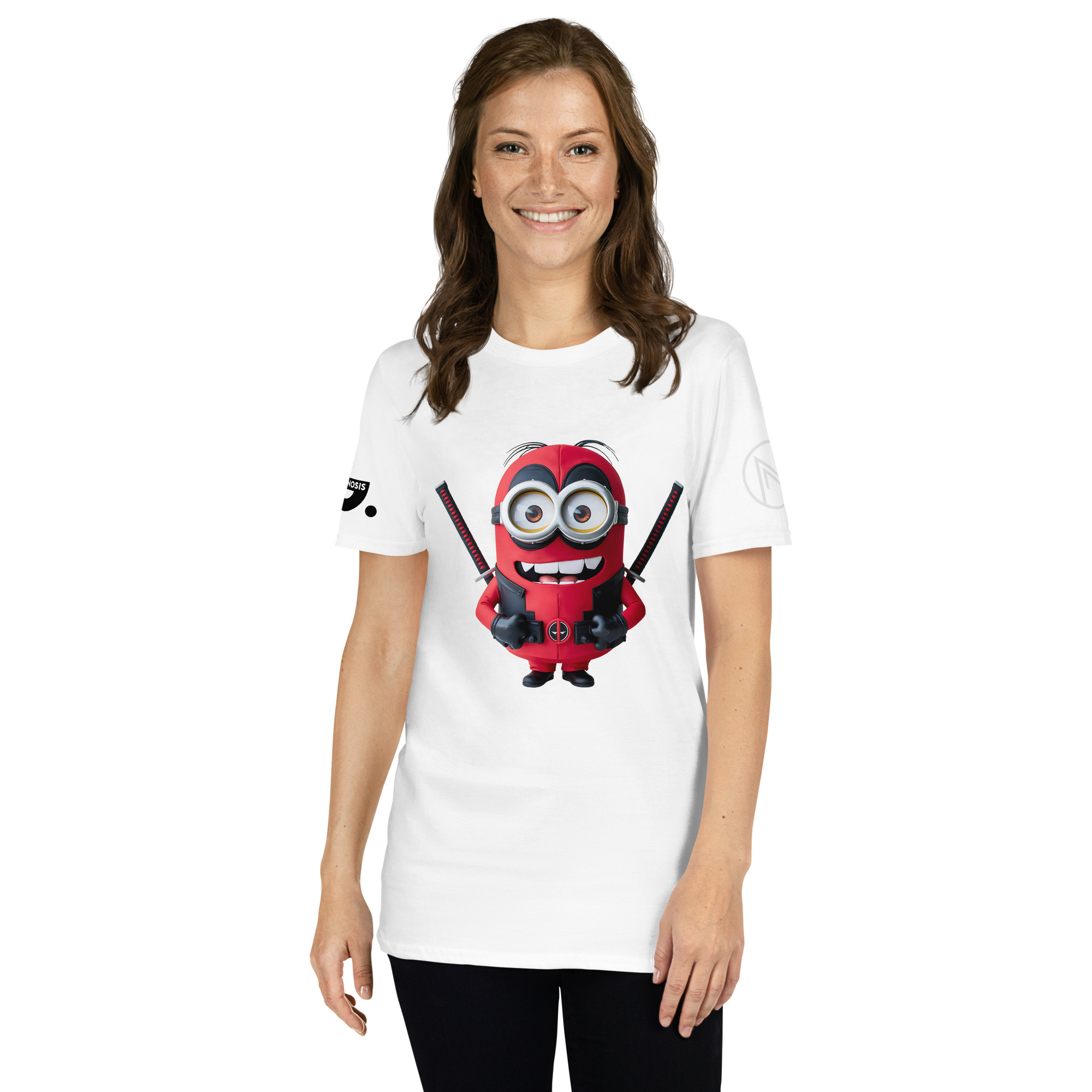 Halloween "DeadPool Minion" A01: Short-Sleeve Unisex T-Shirt - Image 13