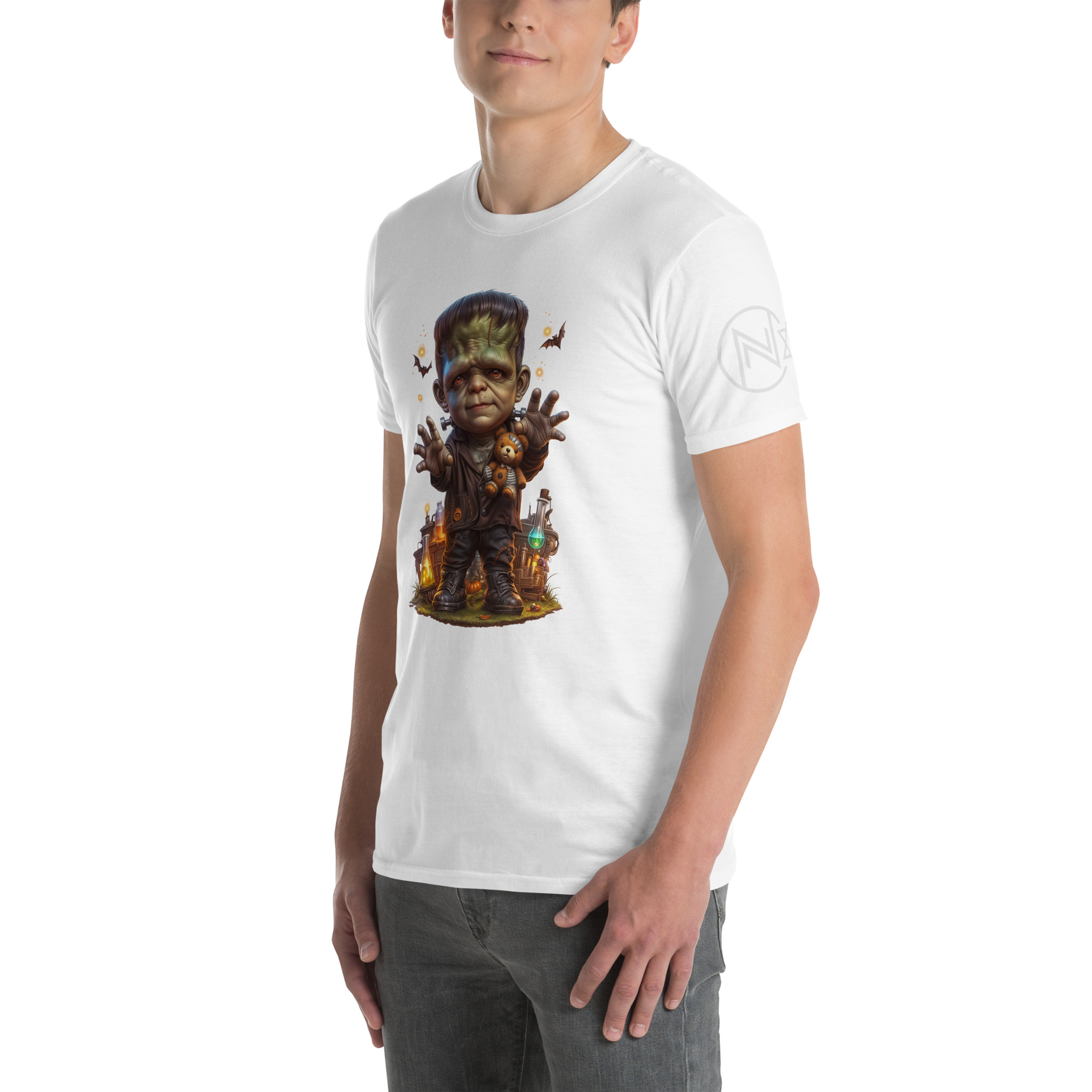 Halloween "Frankenstein" A01: Short-Sleeve Unisex T-Shirt - Image 18