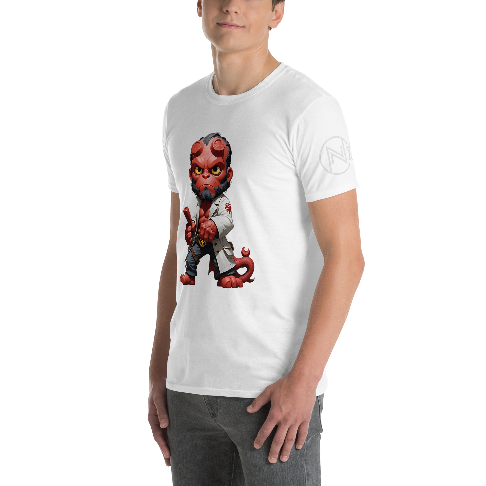 Halloween "HellBoy" A01: Short-Sleeve Unisex T-Shirt - Image 18