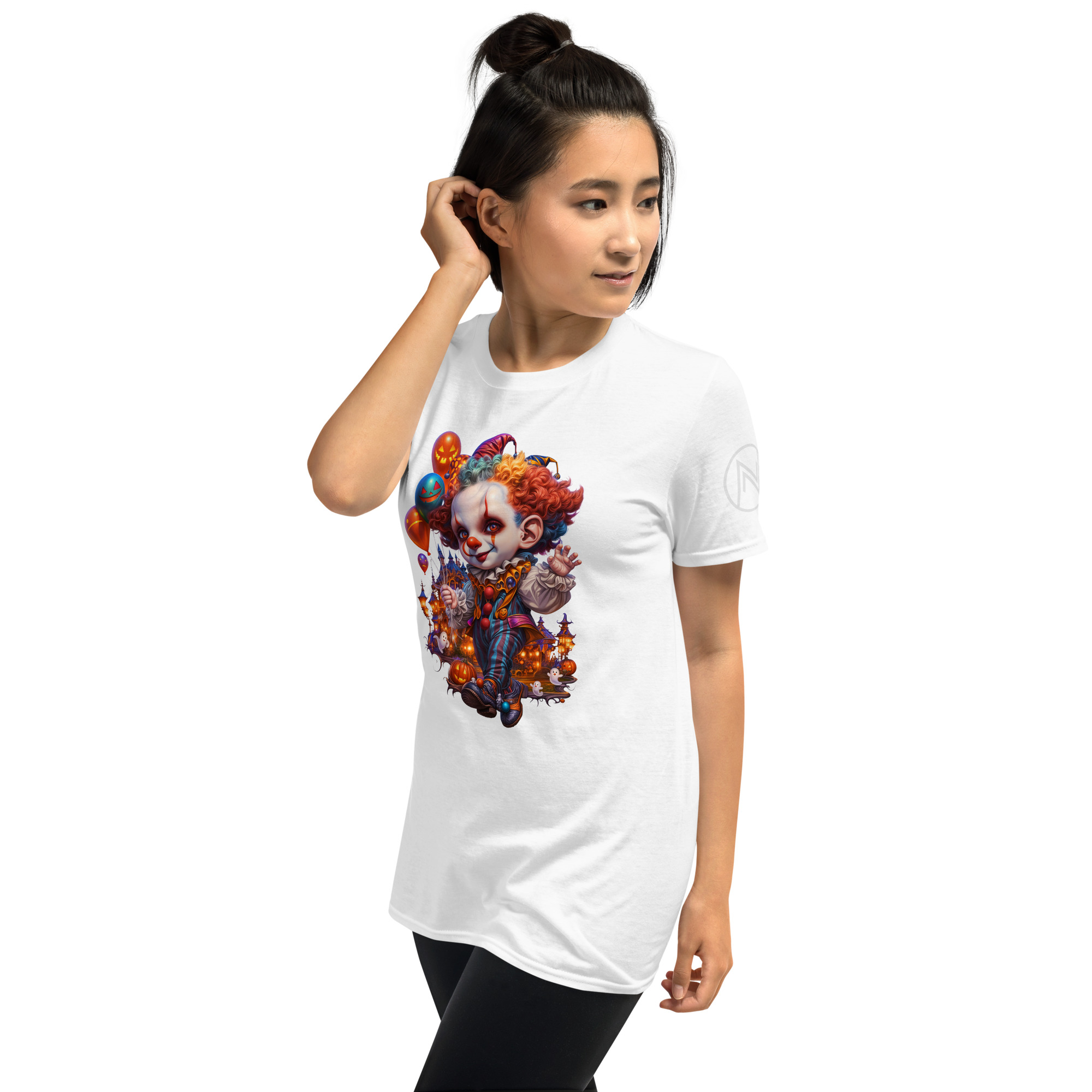 Halloween "Circus Clown" A01: Short-Sleeve Unisex T-Shirt - Image 15