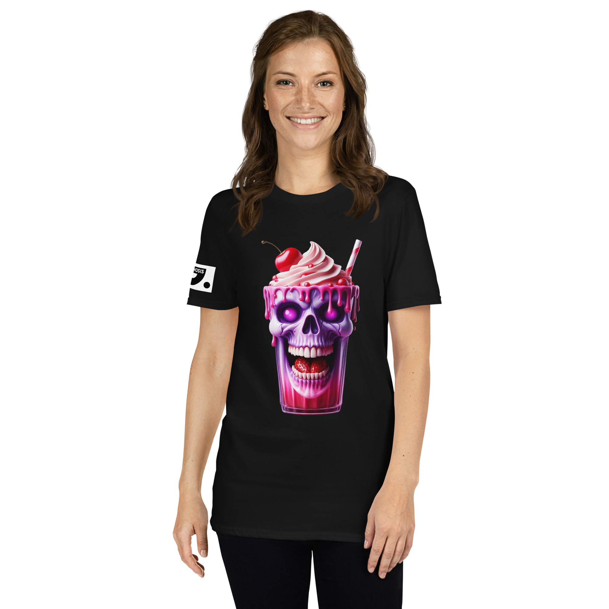 Halloween Ice Cream Skull A01: Short-Sleeve Unisex T-Shirt