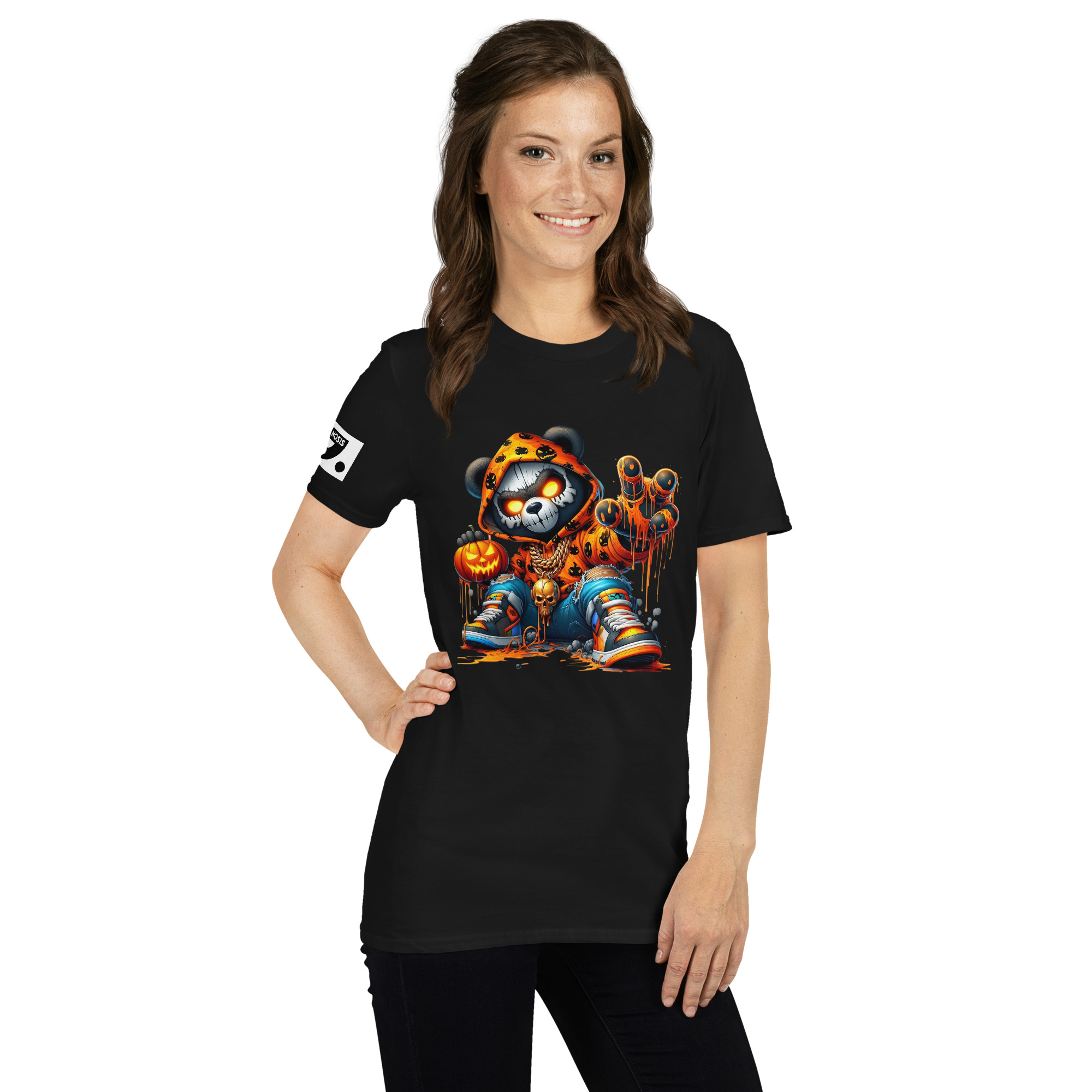 Halloween Bear Swag A01: Short-Sleeve Unisex T-Shirt - Image 6