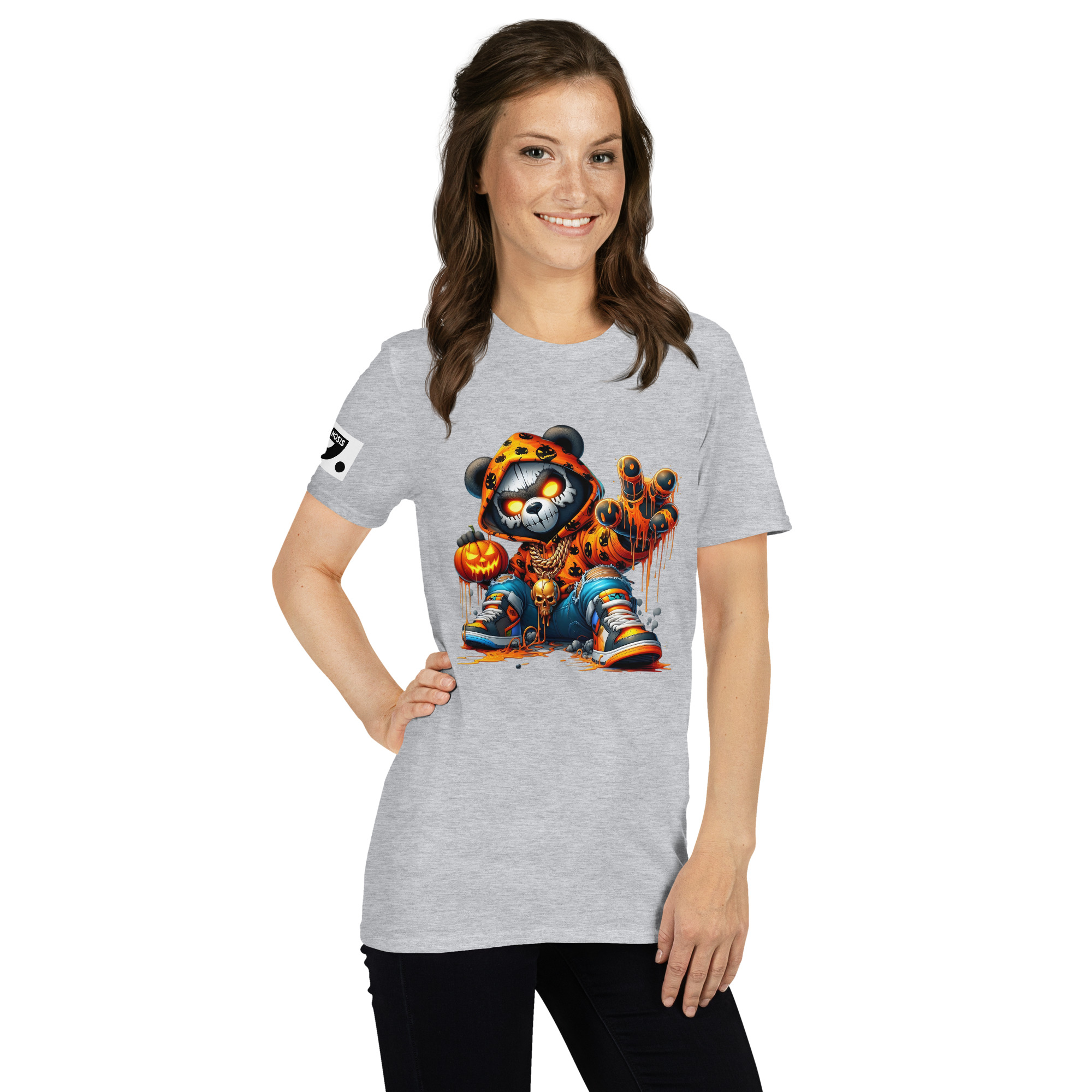 Halloween Bear Swag A01: Short-Sleeve Unisex T-Shirt - Image 12