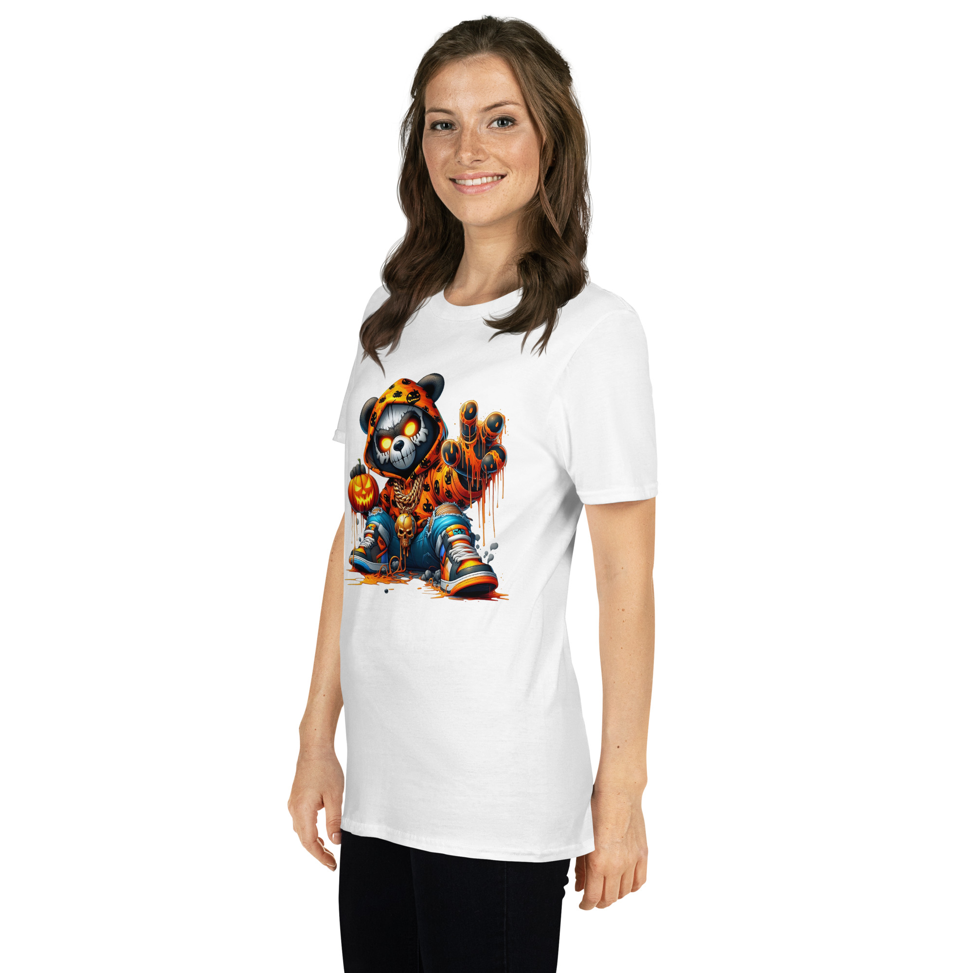 Halloween Bear Swag A01: Short-Sleeve Unisex T-Shirt - Image 16