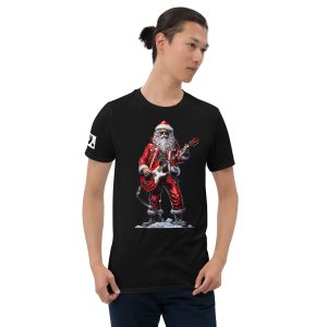 Santa Rock Star A01: Short-Sleeve Unisex T-Shirt