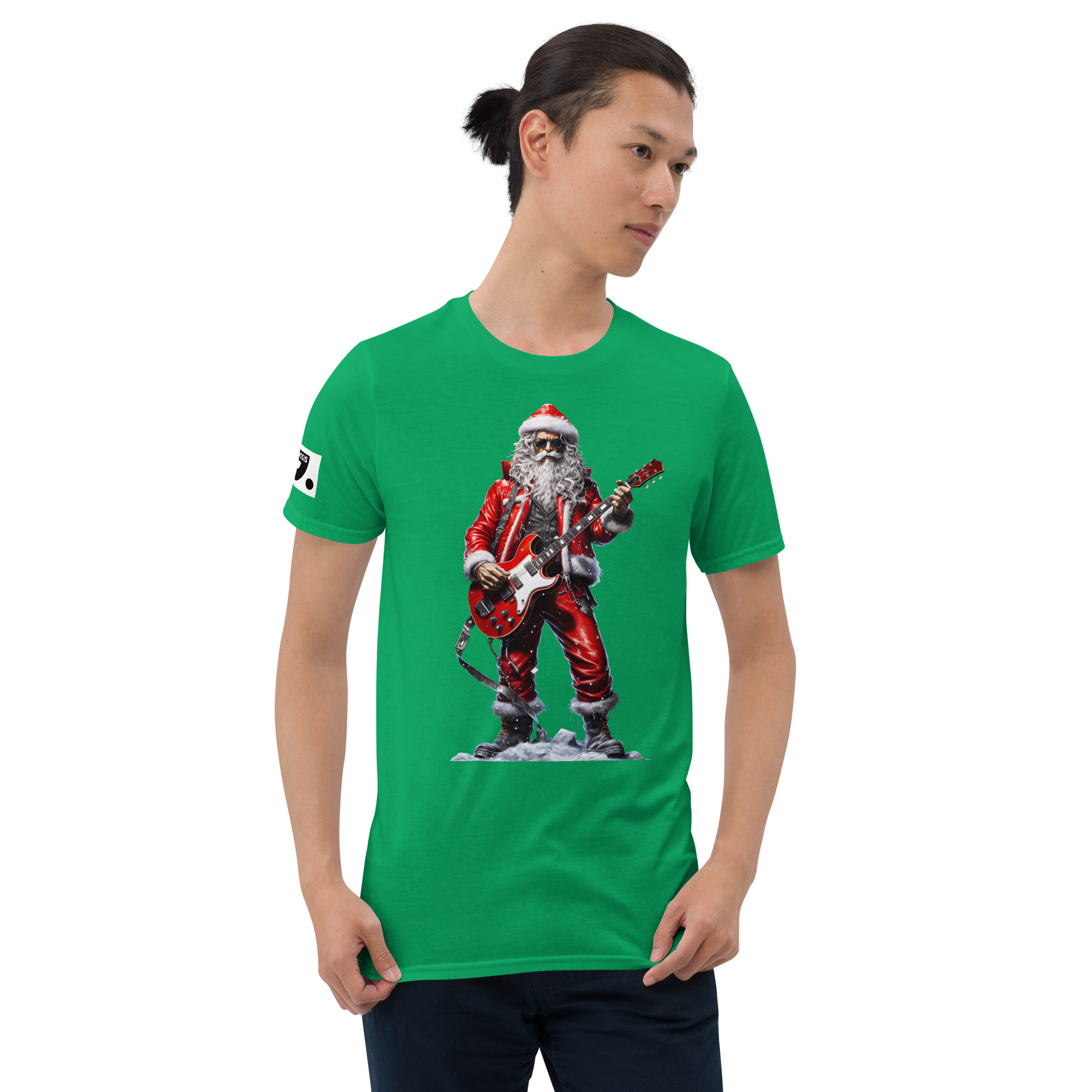 Santa Rock Star A01: Short-Sleeve Unisex T-Shirt - Image 13