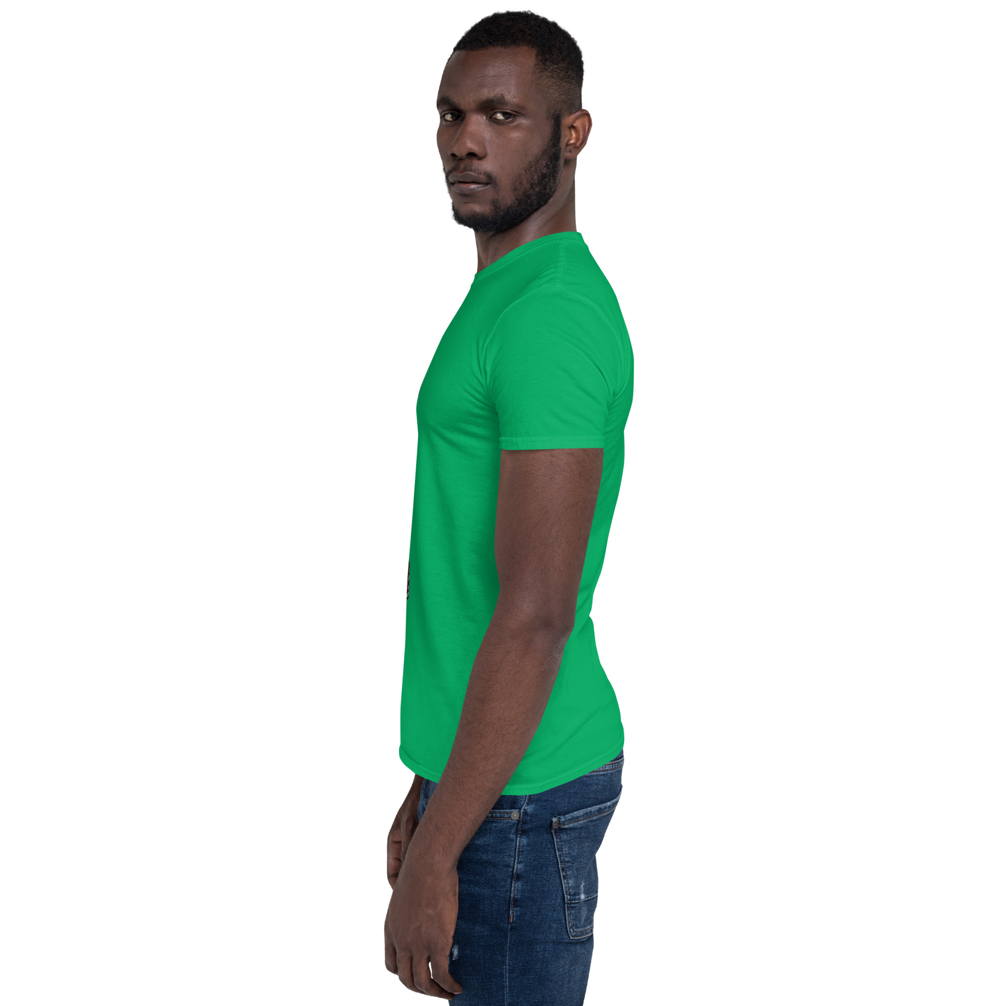 Grinch in Red Jogging Suit "Swoosh" 61 A01: Short-Sleeve Unisex T-Shirt - Image 17