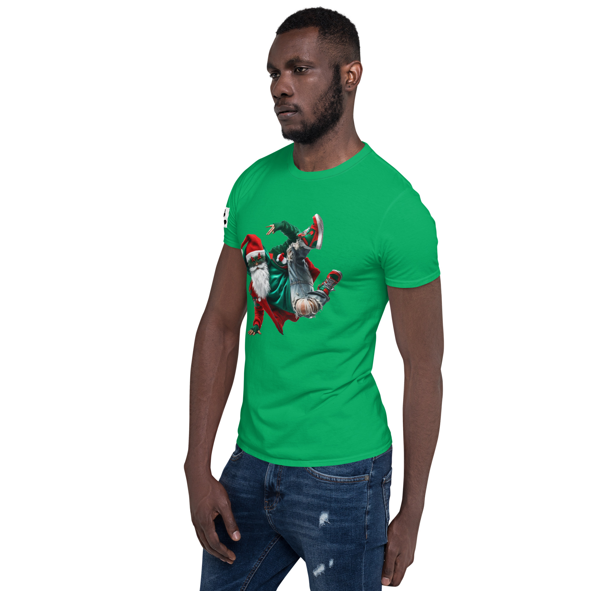 Hip-Hop Santa A01: Short-Sleeve Unisex T-Shirt - Image 15