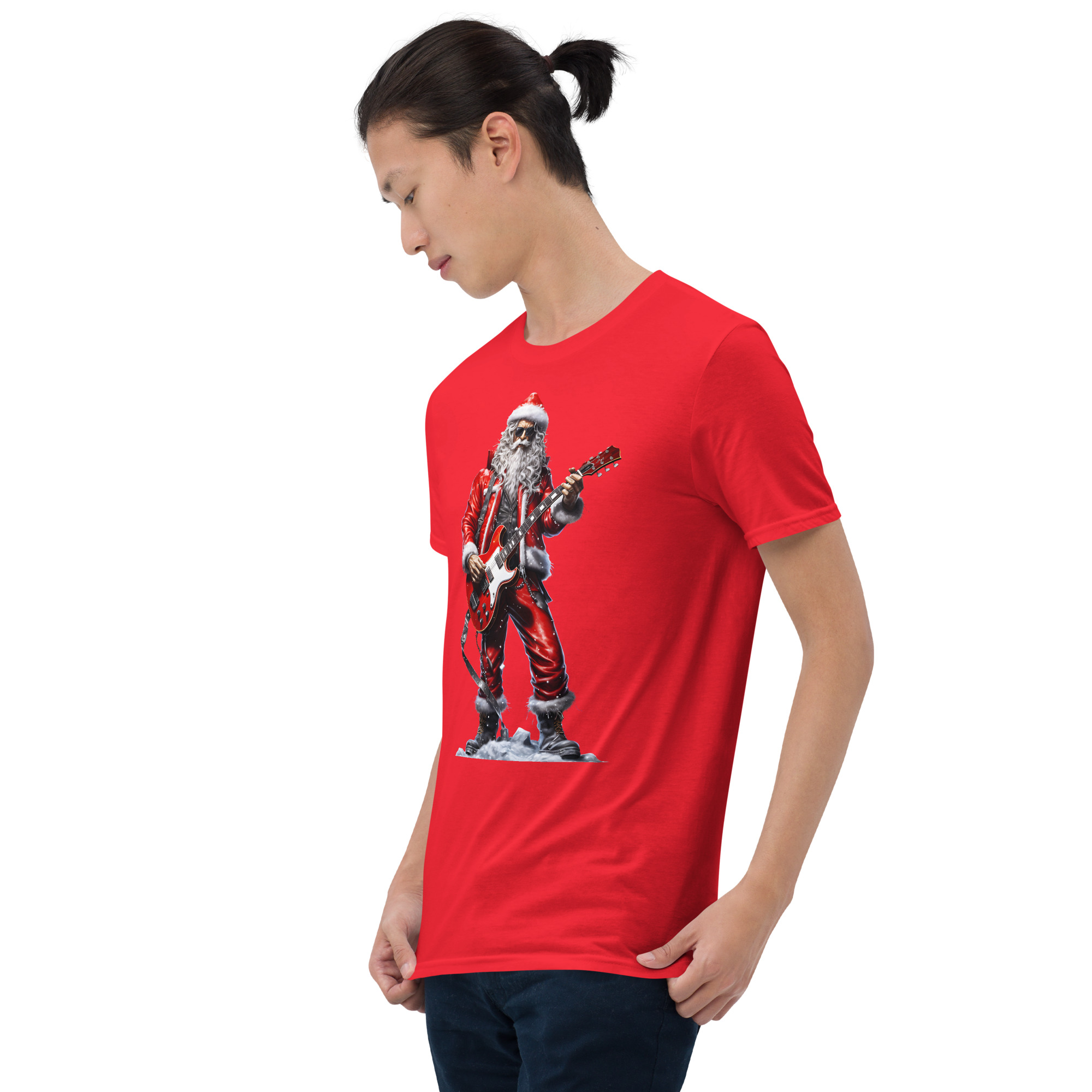 Santa Rock Star A01: Short-Sleeve Unisex T-Shirt - Image 10