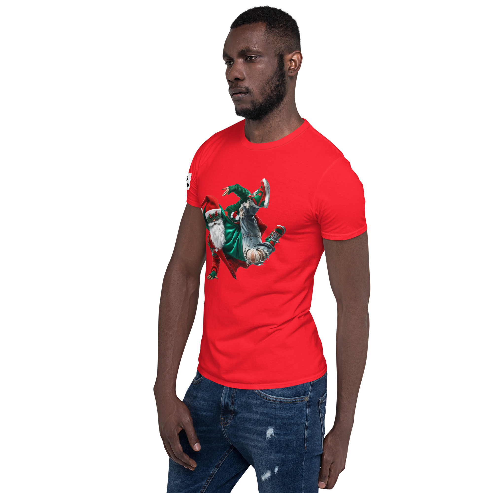 Hip-Hop Santa A01: Short-Sleeve Unisex T-Shirt - Image 9