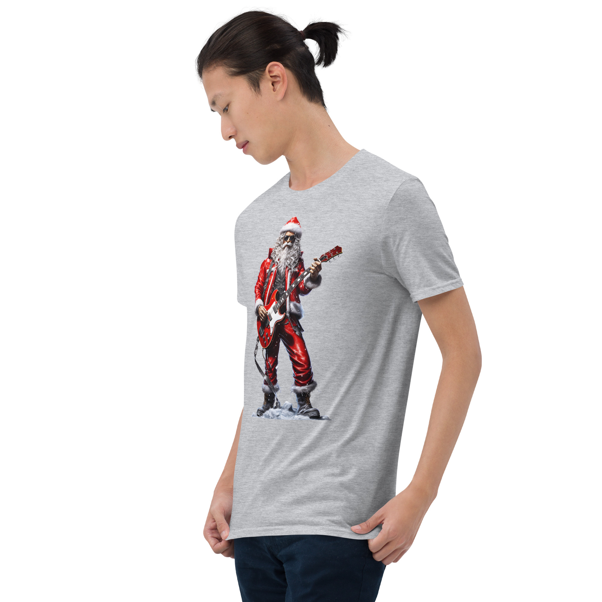 Santa Rock Star A01: Short-Sleeve Unisex T-Shirt - Image 22