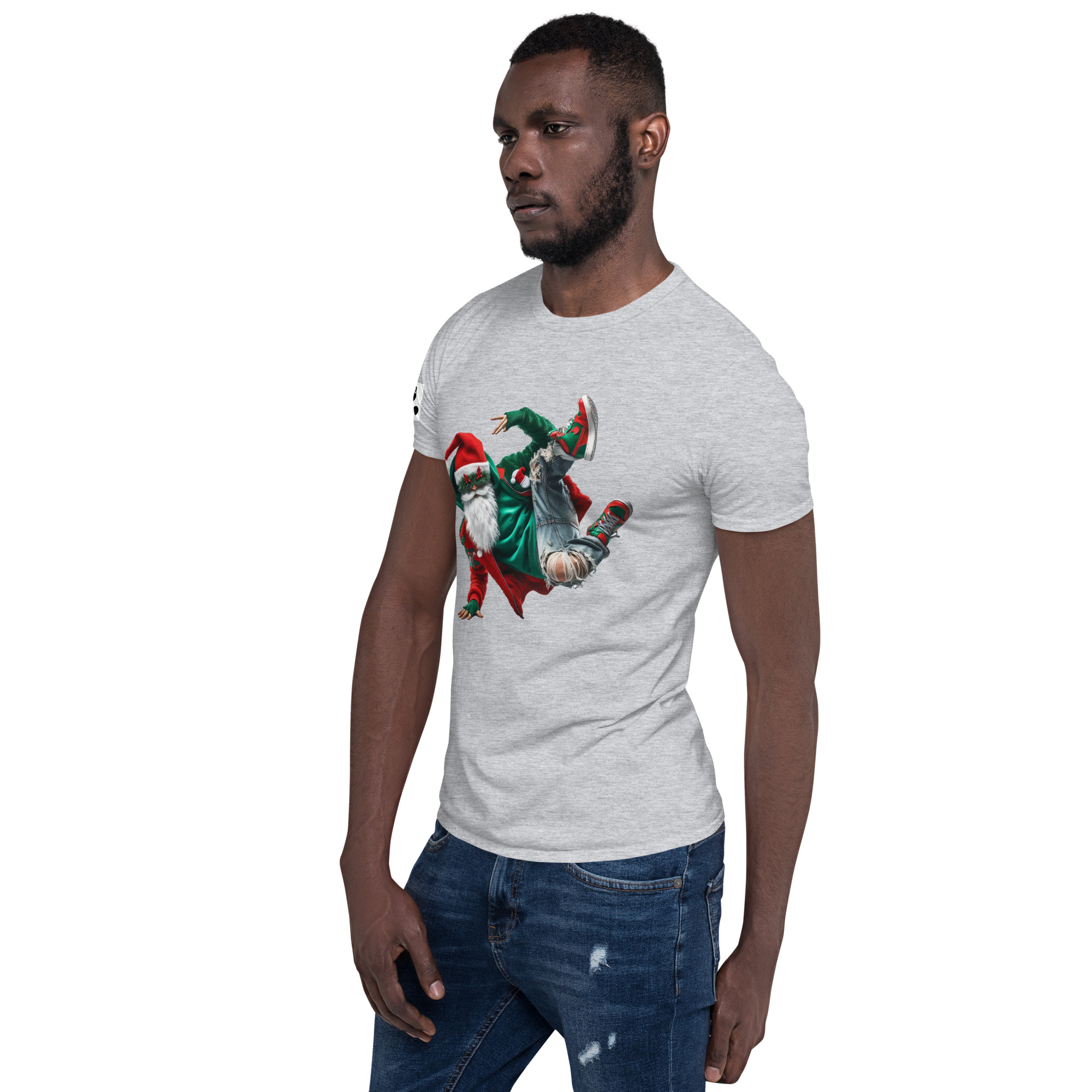 Hip-Hop Santa A01: Short-Sleeve Unisex T-Shirt - Image 21