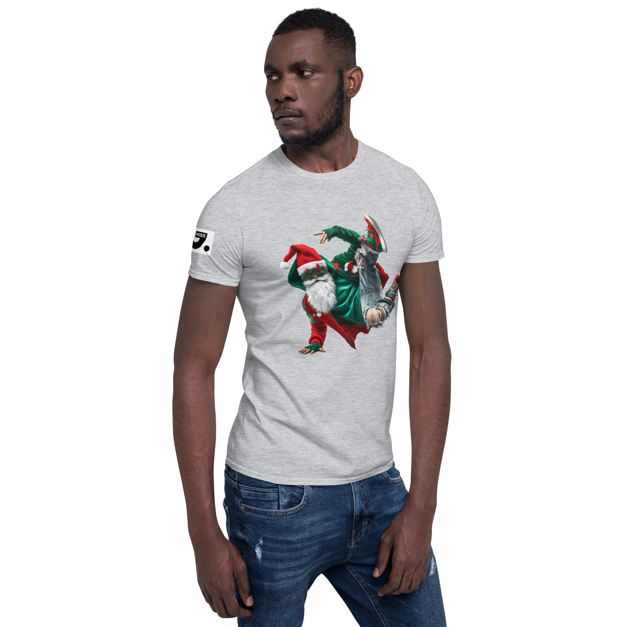 Hip-Hop Santa A01: Short-Sleeve Unisex T-Shirt - Image 20