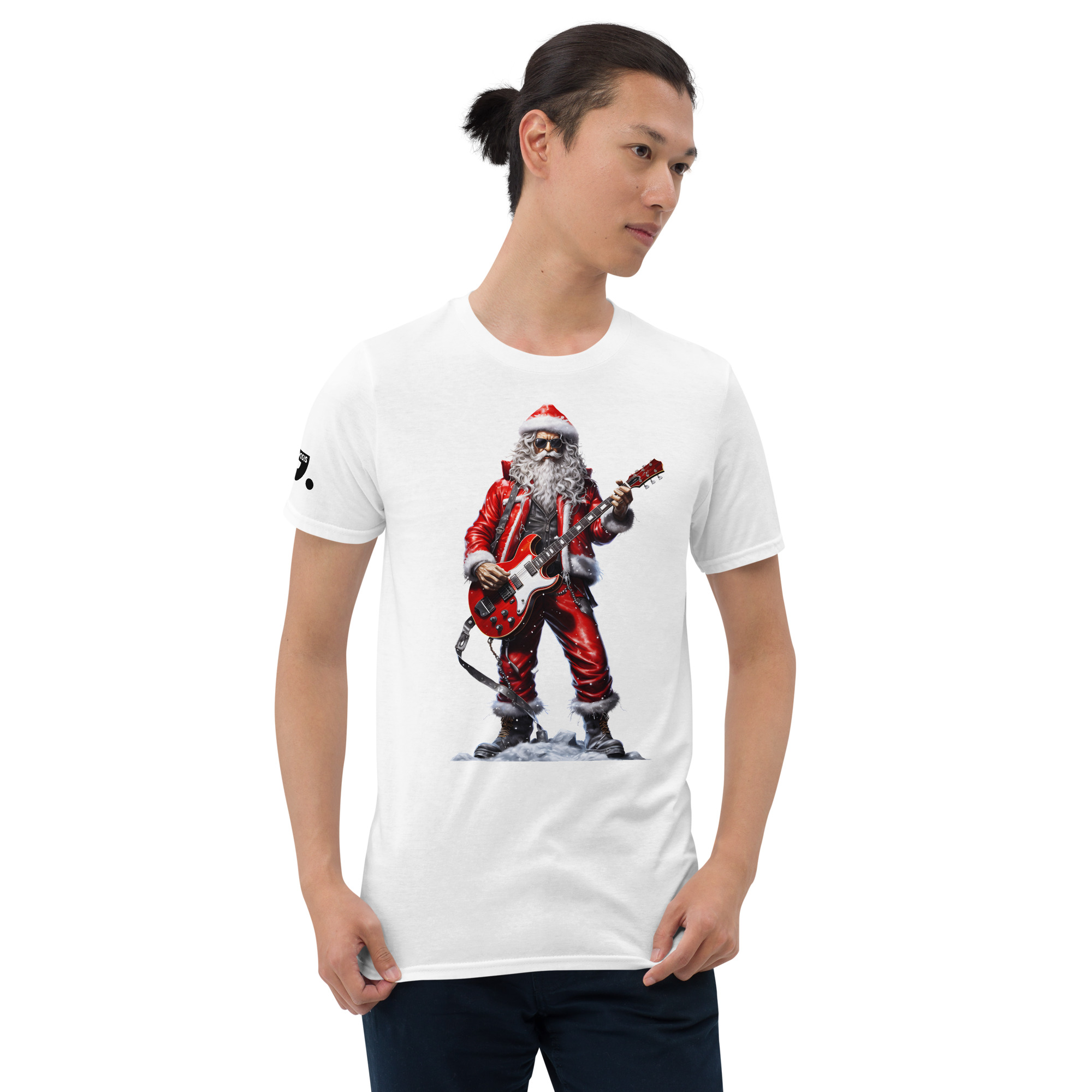 Santa Rock Star A01: Short-Sleeve Unisex T-Shirt - Image 25