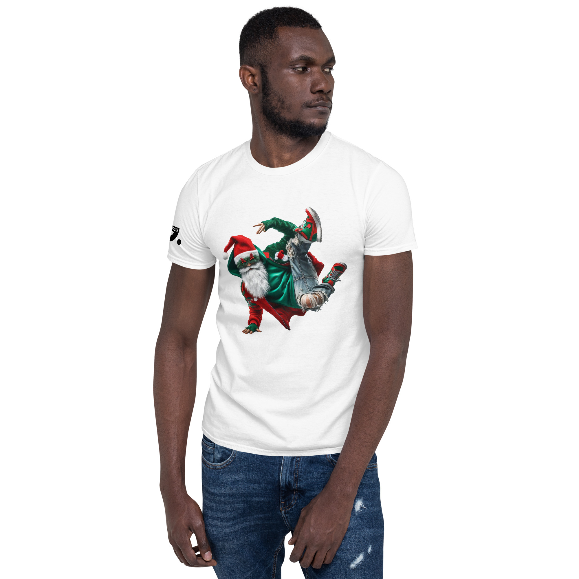 Hip-Hop Santa A01: Short-Sleeve Unisex T-Shirt - Image 25