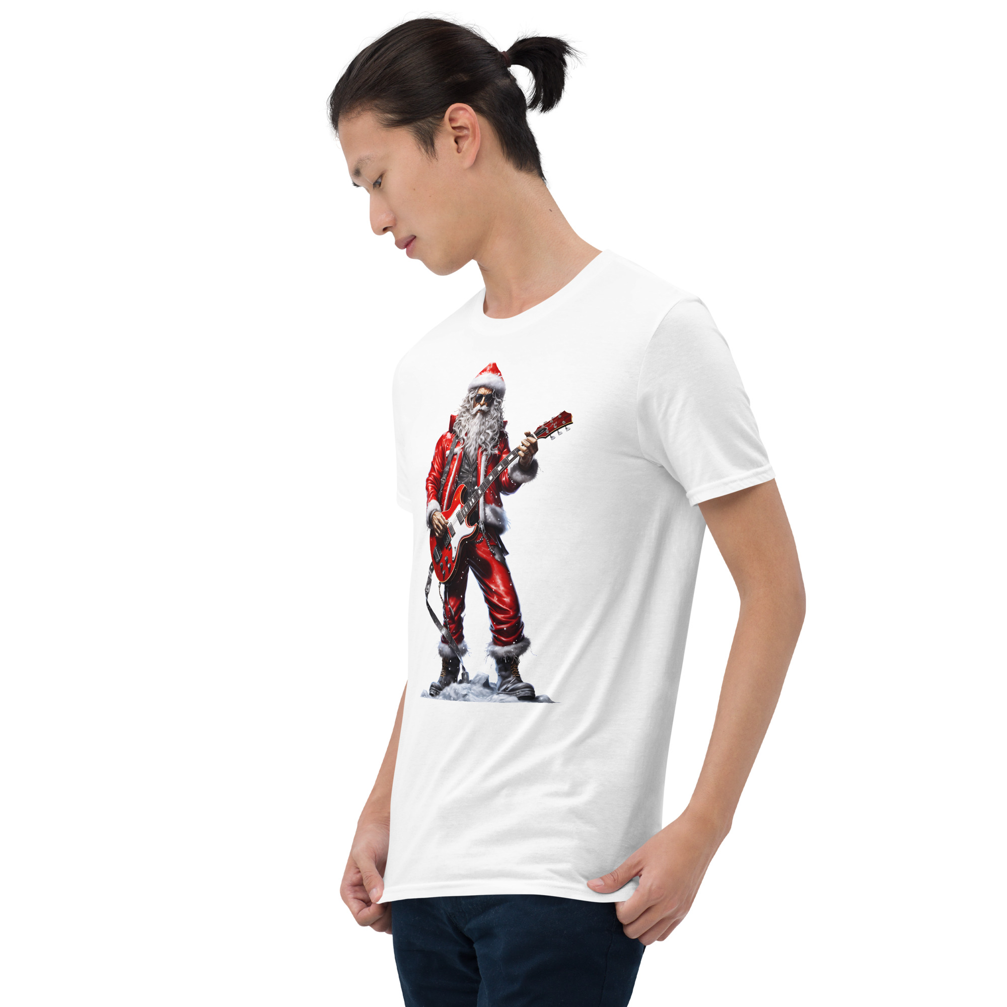 Santa Rock Star A01: Short-Sleeve Unisex T-Shirt - Image 28