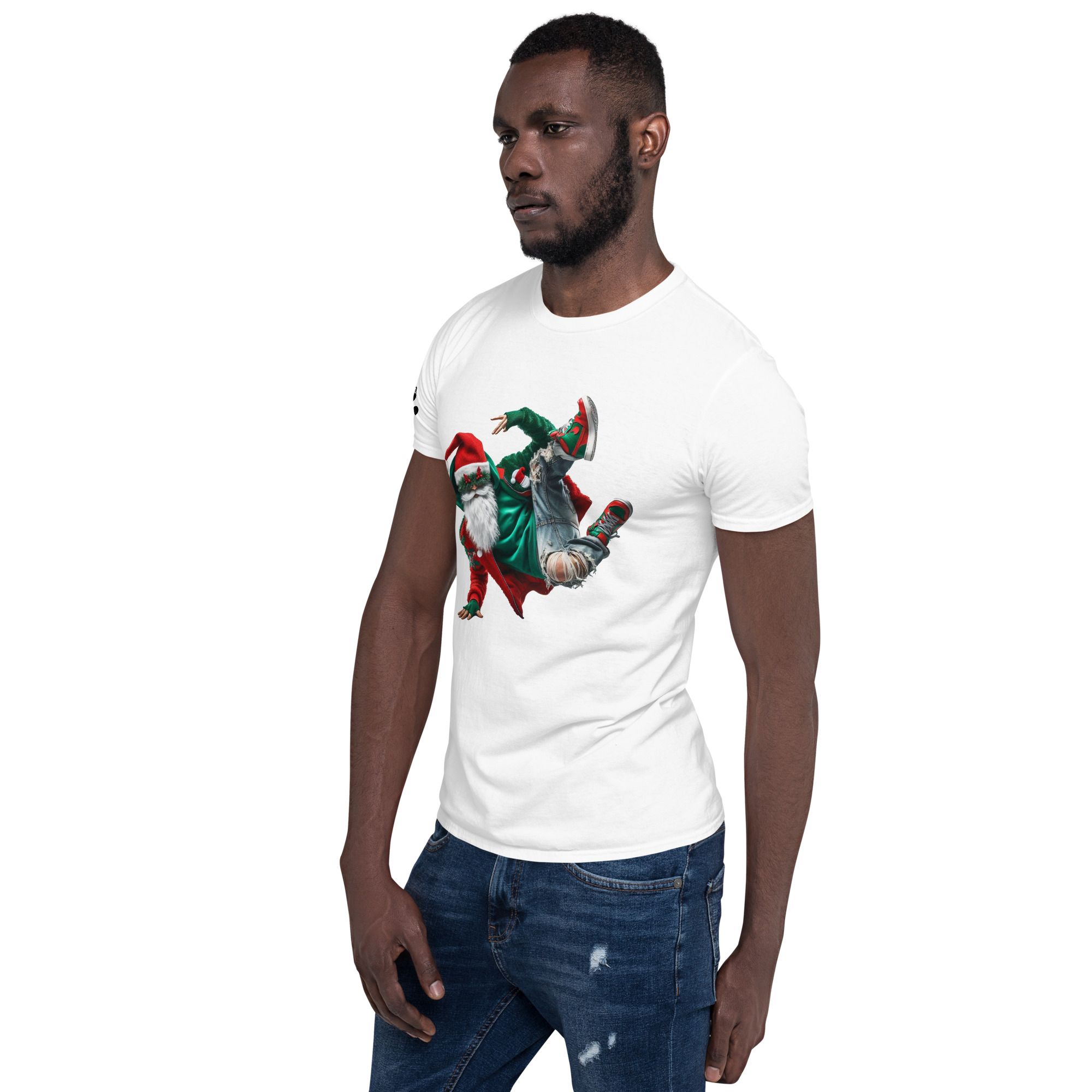 Hip-Hop Santa A01: Short-Sleeve Unisex T-Shirt - Image 27
