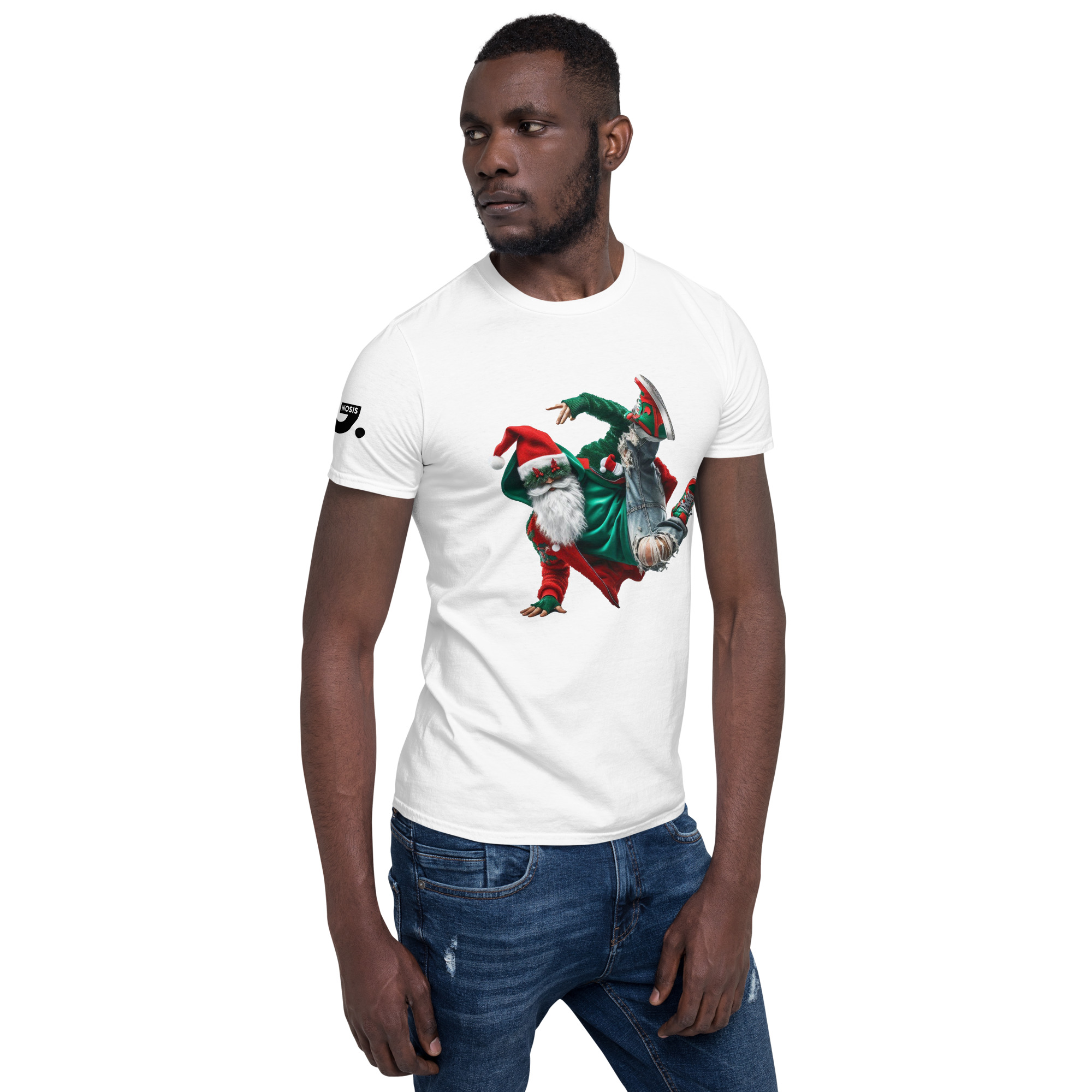 Hip-Hop Santa A01: Short-Sleeve Unisex T-Shirt - Image 26
